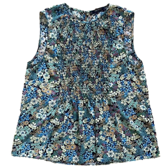 𝅺💚 Zara Floral Print Sleeveless Top - Picture 1 of 5